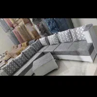 مبل ال کنج ۷نفره با قیمت کاملا واقعی|مبلمان خانگی و میز عسلی|خرمآباد, |دیوار