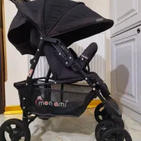 کالسکه monami خارجی بازوبسته‌بایک‌دست مشکی محکم