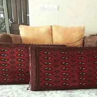 دو عدد پشتی دست بافت
