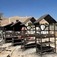 موزاییک آبنما باربیکیو سنگ مصنوعی نرده سنگی و لبه