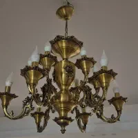 لوستر برنجی ۶ شاخه