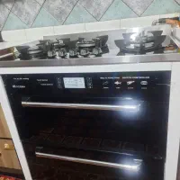 اجاق گاز طرح فر باصفحه شیشه