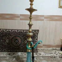 قلیان برنجی پر نقش