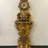 ساعت تمام چوب ورق طلا