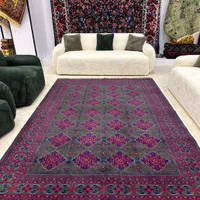 فرش دستبافت ۹متری کرک مرینوس سبز