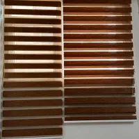 پرده زبرا قهوه‌ای|پرده، رانر، رومیزی|مشهد, چهارچشمه|دیوار