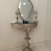 اینه و میزو شمعدان طرح برنز