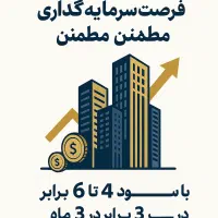 فرصت سرمایهگذاری ملکی مطمئن باسود۴تا۶برابر در۳ماه