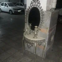آینه و شمعدان برنز اصل