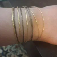 دستبند ایتالیایی دو رنگ