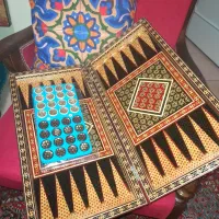 تخته نرد نفیس کار دست طلاکوب