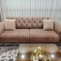 میز نهار خوری 8 نفره ومبل 8 نفره همراه میز وعسلی