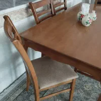 میز ناهارخوری شش نفره تمام چوب کاملا نو و سالم