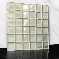 تایل پشت چسبدار آینه‌ای ۳۰×۳۰ سانتی‌متر مربع سفید