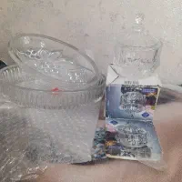 دو عدد ظرف کریستال شکلات خوری هردو نو اکبند