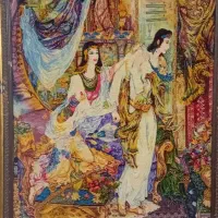 تابلو فرش ابریشم دست بافت|تابلو فرش|آمل, |دیوار