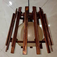 لوستر و تک شاخه چوبی|لوستر و چراغ آویز|کرج, گوهردشت|دیوار