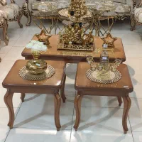 میز عسلی چوب راش با صفحه ام دی اف