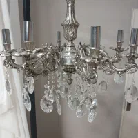 دو عدد لوستر برنجی ۸ شاخه