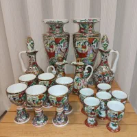 سرویس چینی گل مرغی و گل برجسته