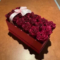 باکس گل رز روبانی