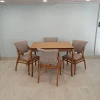 ست ۴نفره میز آرمیتا   صندلی پیچک پلاس