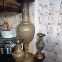 گلدون برنجی چهار تیکه|صنایع دستی و سایر لوازم تزئینی|نوشهر, |دیوار