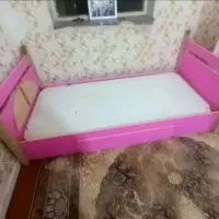 تختخواب شیک یکنفره بزرگ  همراه با کفی و کشو
