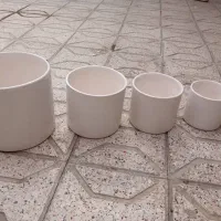 گلدان سرامیک سفید