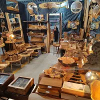 صنایع چوبی روستیک در غرفه صنایع دستی بندر مال