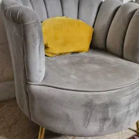 سرویس مبل و میز ناهارخوری طوسی وخردلی|مبلمان خانگی و میز عسلی|بهارستان, |دیوار