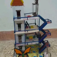 کاردستی ساختمان با چوب بستنی