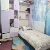 تخت تاشو تک نفره همراه با کمددیواری نوجوان|تخت و سرویس خواب|تبریز, |دیوار