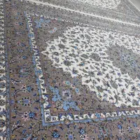 یک جفت فرش ۹متری دستبافت کاشان گل ابریشم آکبند