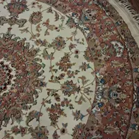 فرش گرد ابریشم  ماشینی|فرش|کرج, گلستان|دیوار