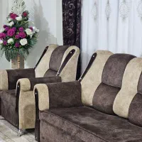 مبل کلاسیک و راحتی دو رنگه ۷ نفره