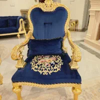 مبلمان هفت نفره استیل با ورق طلای ایتالیا