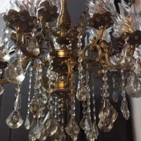 لوستر برنزی سه طوقه ده شعله یک عدد