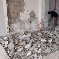 تخریب آرگ دیوار تخریب ستون کف آشپزخانه حمل نخاله