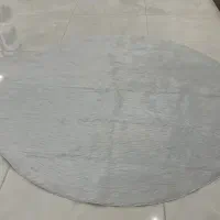 فرش گرد سفید ۱۸۰/۱۸۰ دو عدد نو نو استفاده نشده