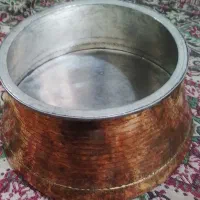 دیگ (قازان)مسی چکشی قدیمی وعتیقه