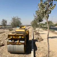 کرایه دادن قلتک،غلطک زنی کوبیدن مخلوط خاک بیس