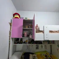 تخت سه طبقه همراه کمد لباس و کتاب خانه|تخت و سرویس خواب|قرچک, شهرک طلائیه|دیوار