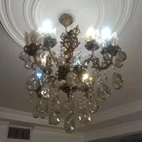 لوستر برنجی اصل ۴ شاخه ۸ شعله