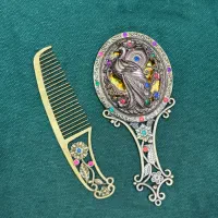 ست شانه و آینه فانتزی طرح سنتی