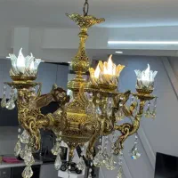 لوستر برنجی ۵ شاخه درحدنو