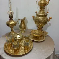 سرویس سماور برنج|کلکسیون اشیاء عتیقه|بروجرد, |دیوار