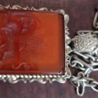 پلاک گردنبند شیر نشان کار دست نقره عیار بالا|جواهرات|کرمانشاه, |دیوار