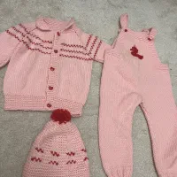 لباس نوزادی کودک کار دست بافتنی نو نو