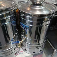 سماور گازی استیل هییتی سوپر مارکت موکب دفتر|سماور، چای‌ساز، قهوه‌ساز|مشهد, تلگرد|دیوار